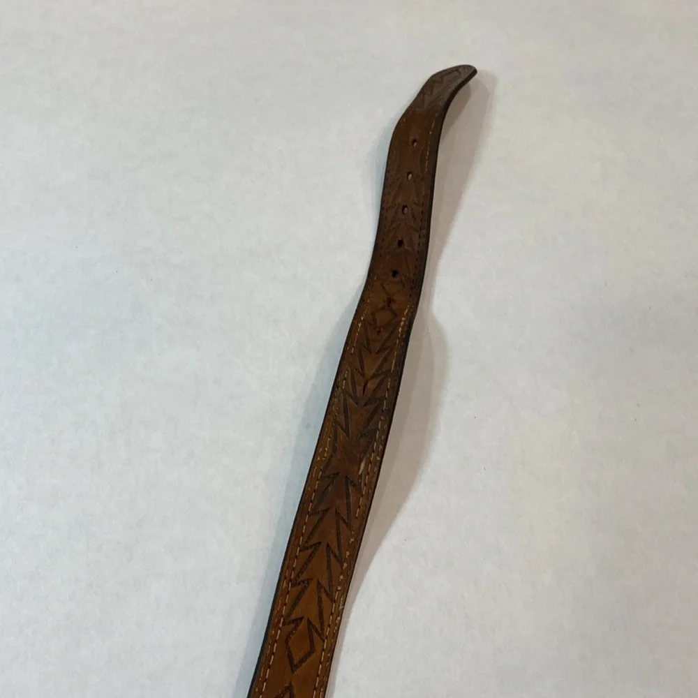 Wright‎ vintage leather tooled belt
